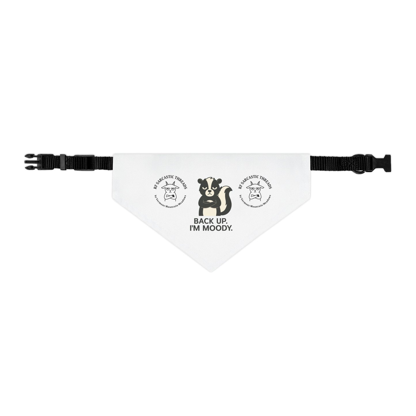 Pet Bandana — "Back Up, I'm Moody" Dog Bandana Collar for Sassy Dogs