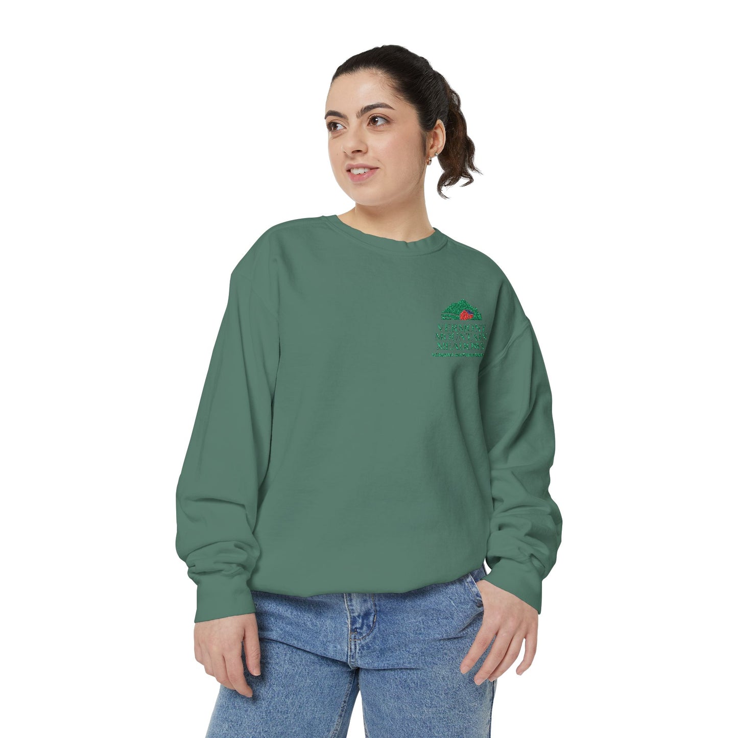 Vermont Barn & Solar Logo Sweatshirt — Vermont-Inspired Garment-Dyed Sweatshirt