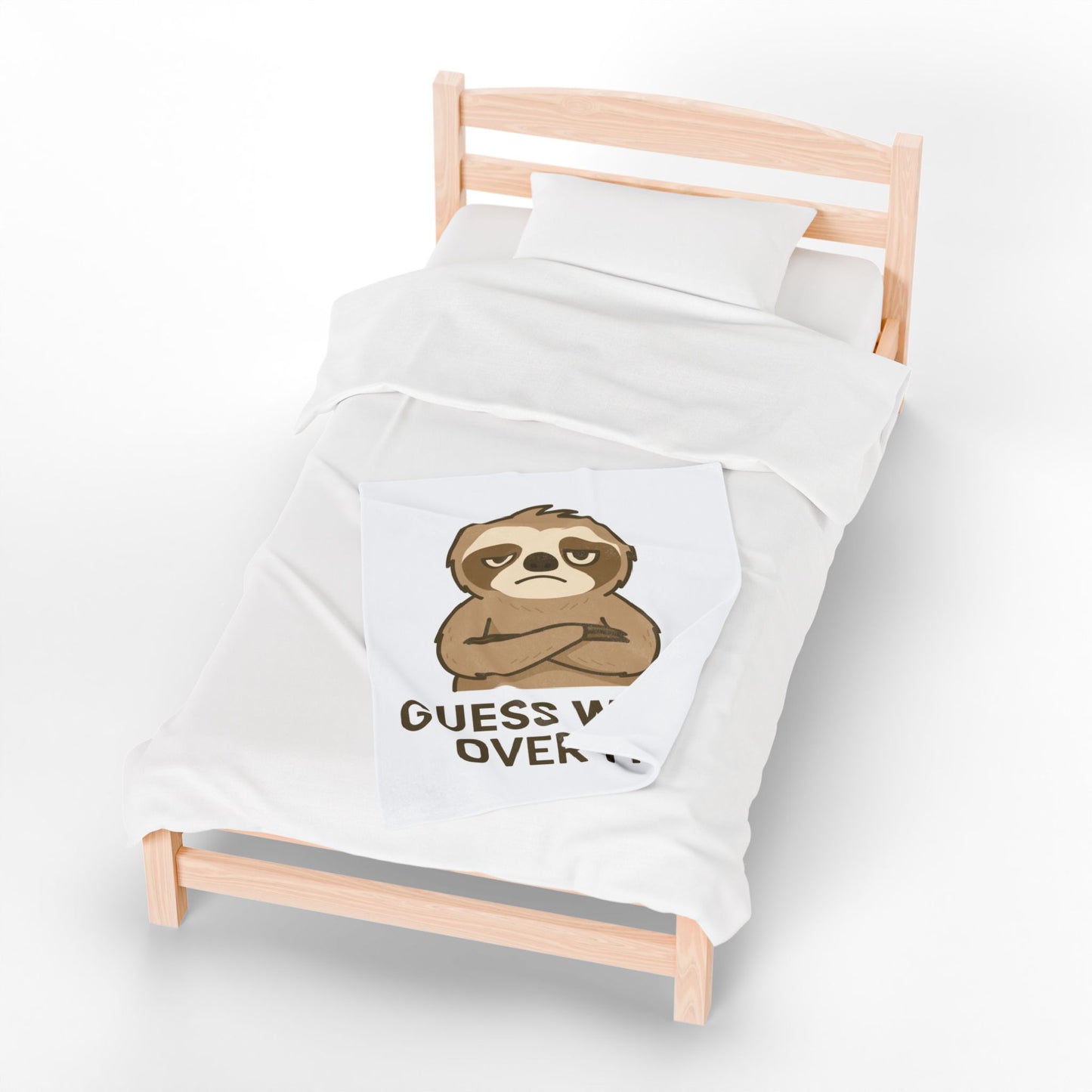 Funny Sloth Velveteen Plush Blanket