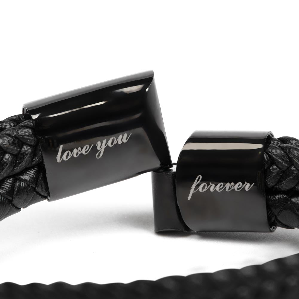“Love You Forever” Engraved Braided Bracelet – A Timeless Symbol of Love | RF Gems