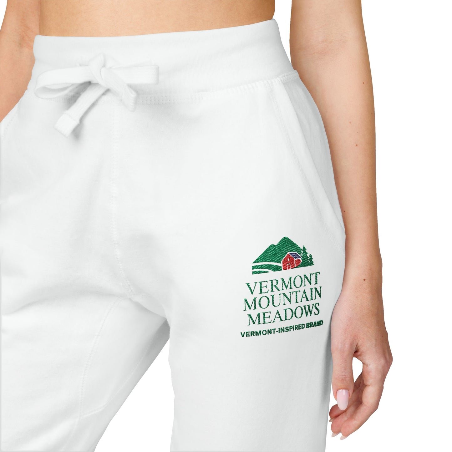 Embroidered Floral ‘Love Grows Here’ Sweatpants — Cozy Fleece Joggers