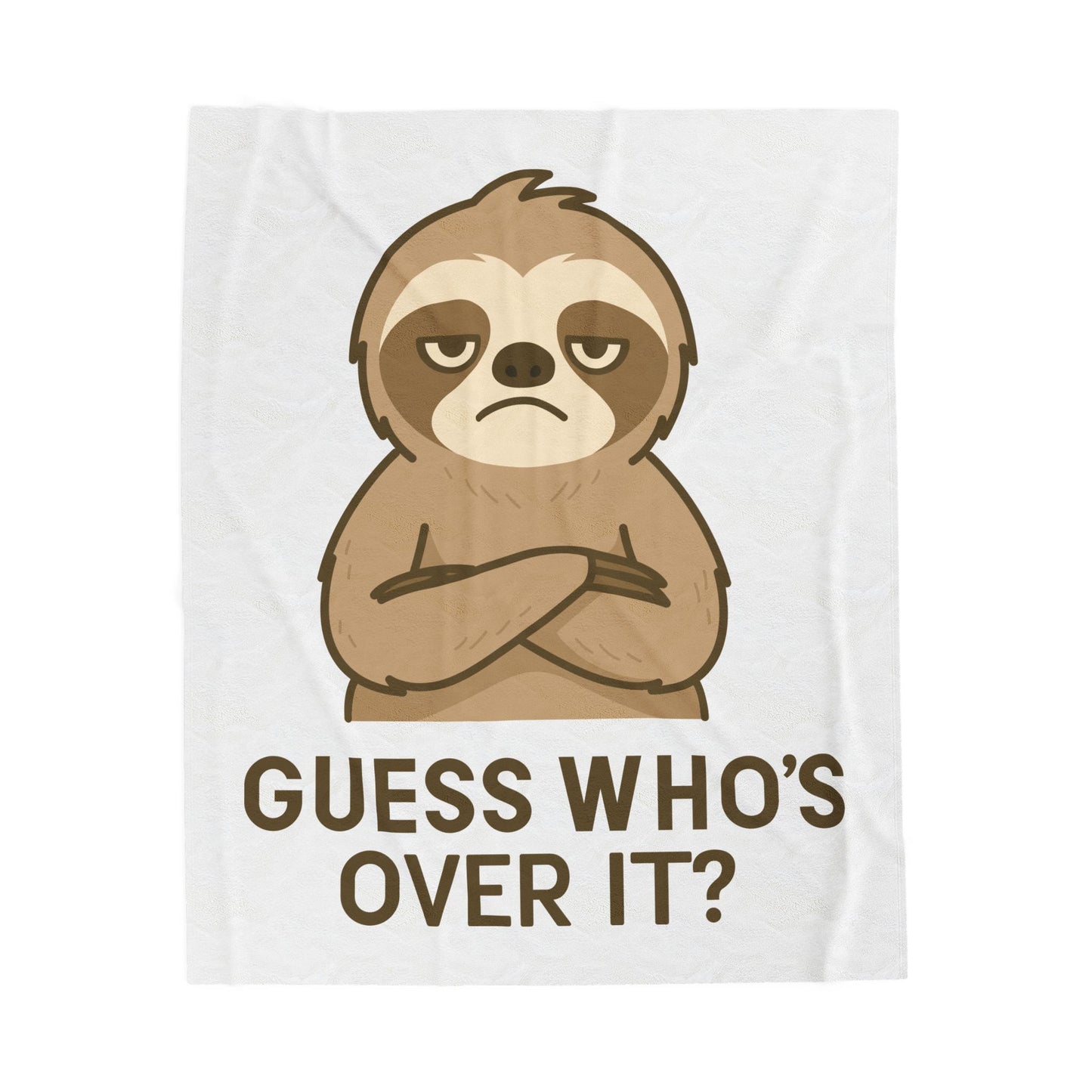 Funny Sloth Velveteen Plush Blanket