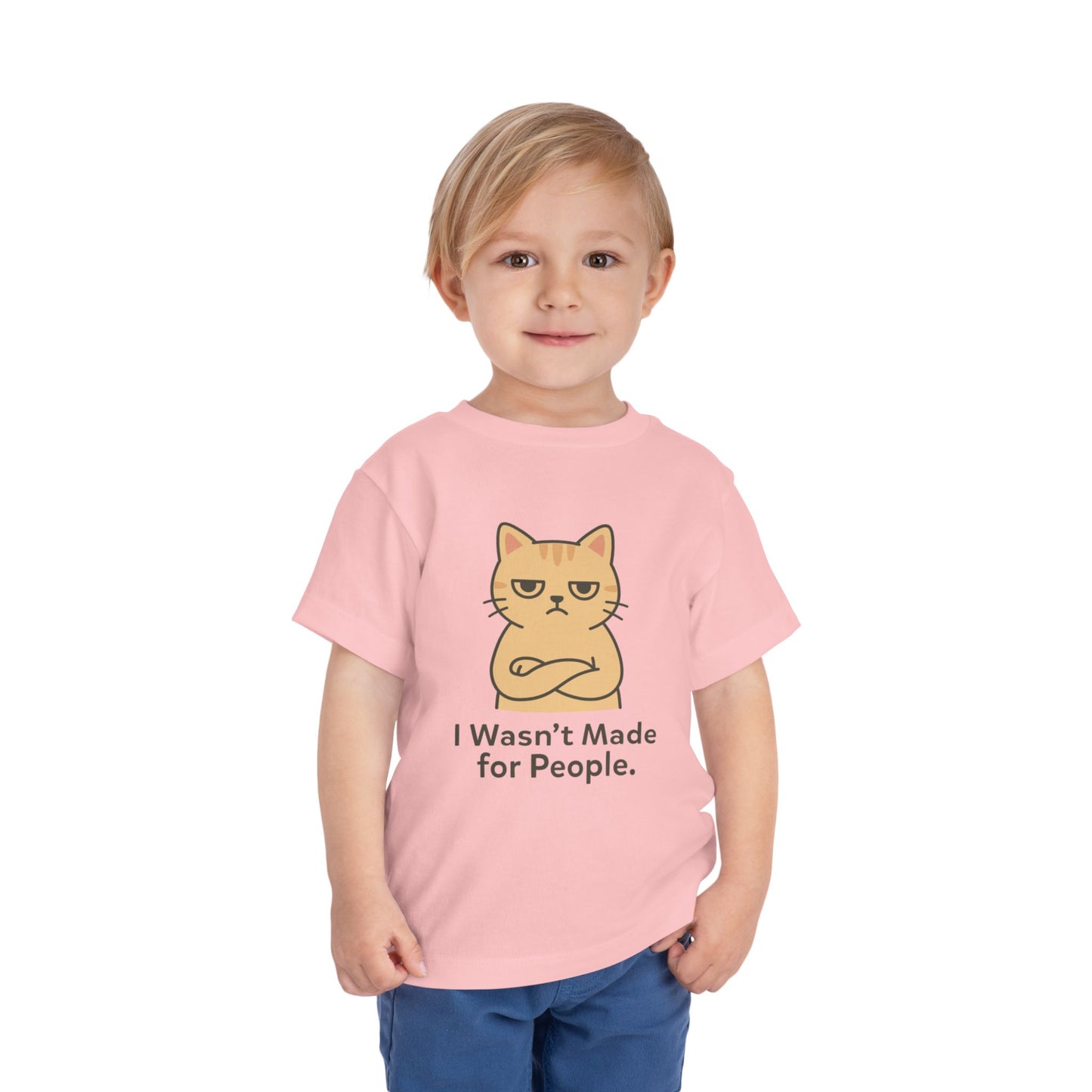 Toddler Tee — 'I Wasn't Made for People' Grumpy Cat Graphic