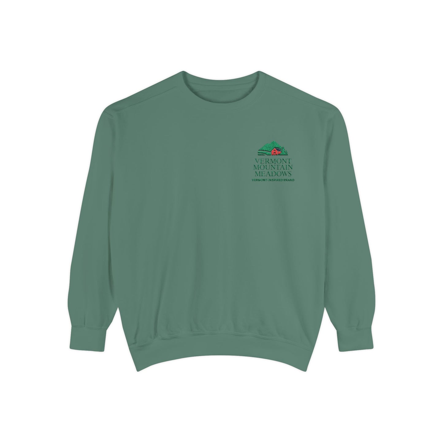 Vermont Barn & Solar Logo Sweatshirt — Vermont-Inspired Garment-Dyed Sweatshirt