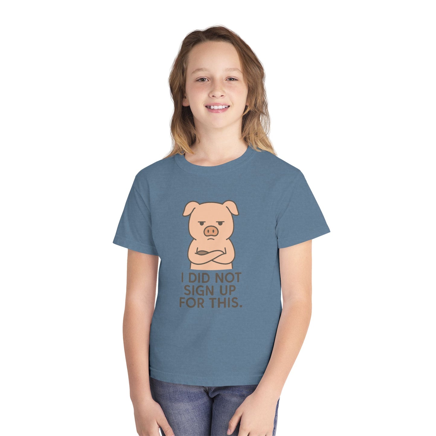 Kids Pig Sarcastic Funny T-Shirt