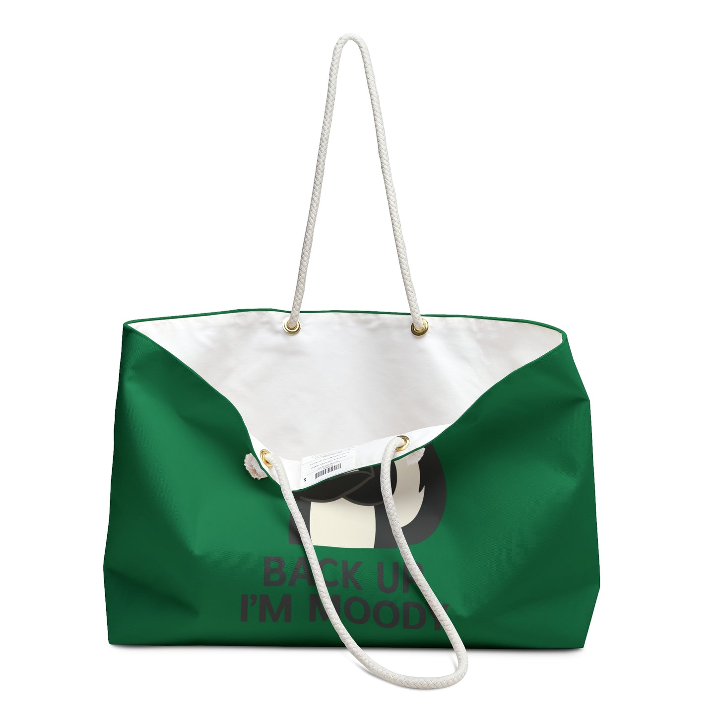Moody Skunk Weekender Bag — 'Back Up, I'm Moody' Travel Tote
