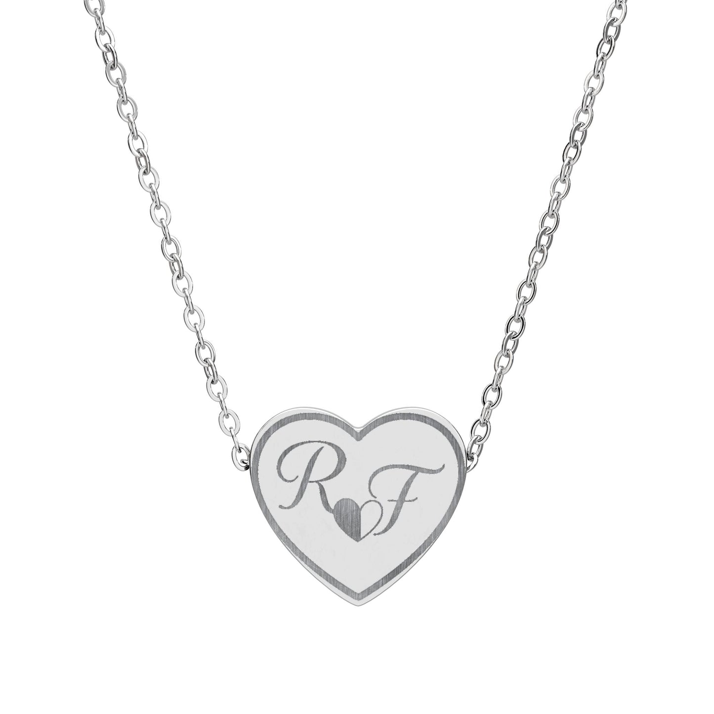 Engravable Heart Necklace — Small Heart Pendant for Lovers