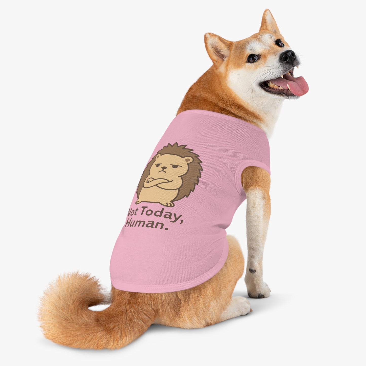 Pet Tank Top — Grumpy Hedgehog "Not Today, Human" Cute Pet Shirt