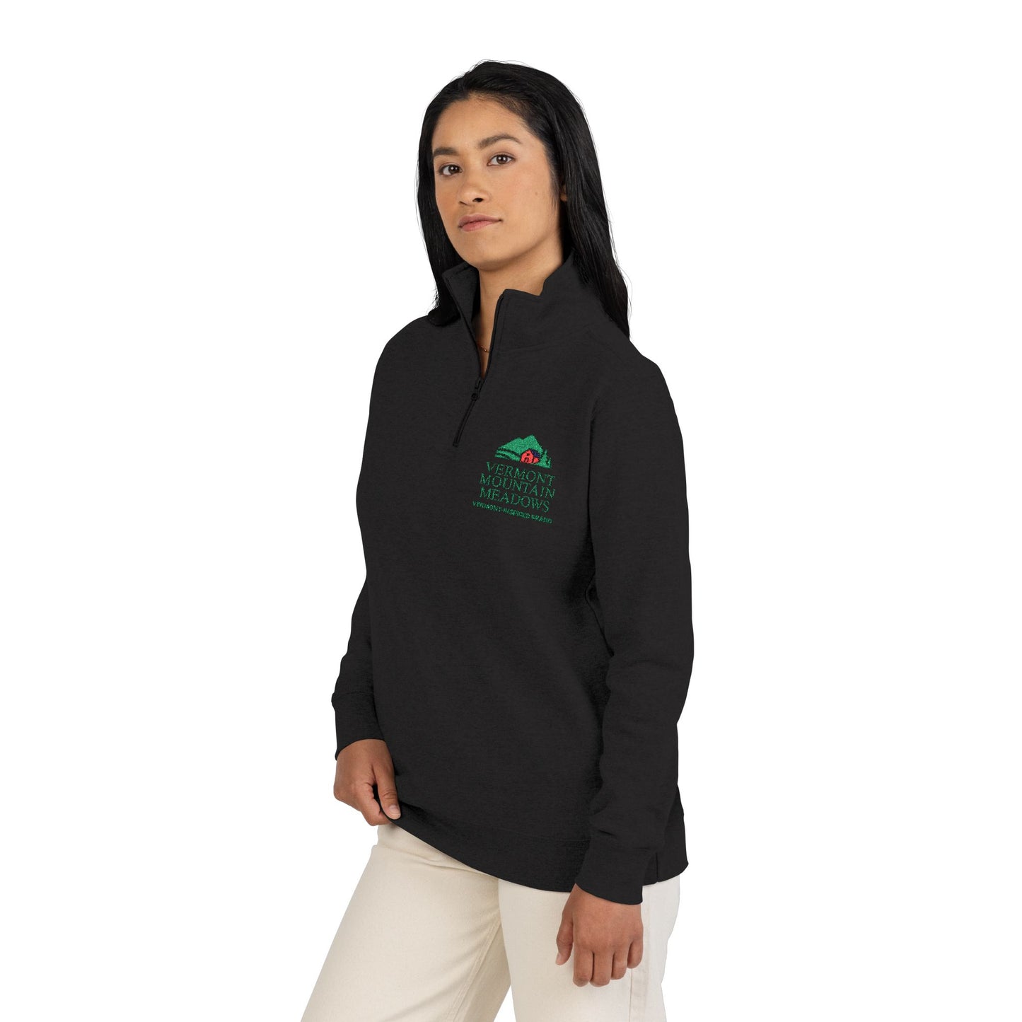 Vermont Barn & Solar Embroidered Fleece Pullover