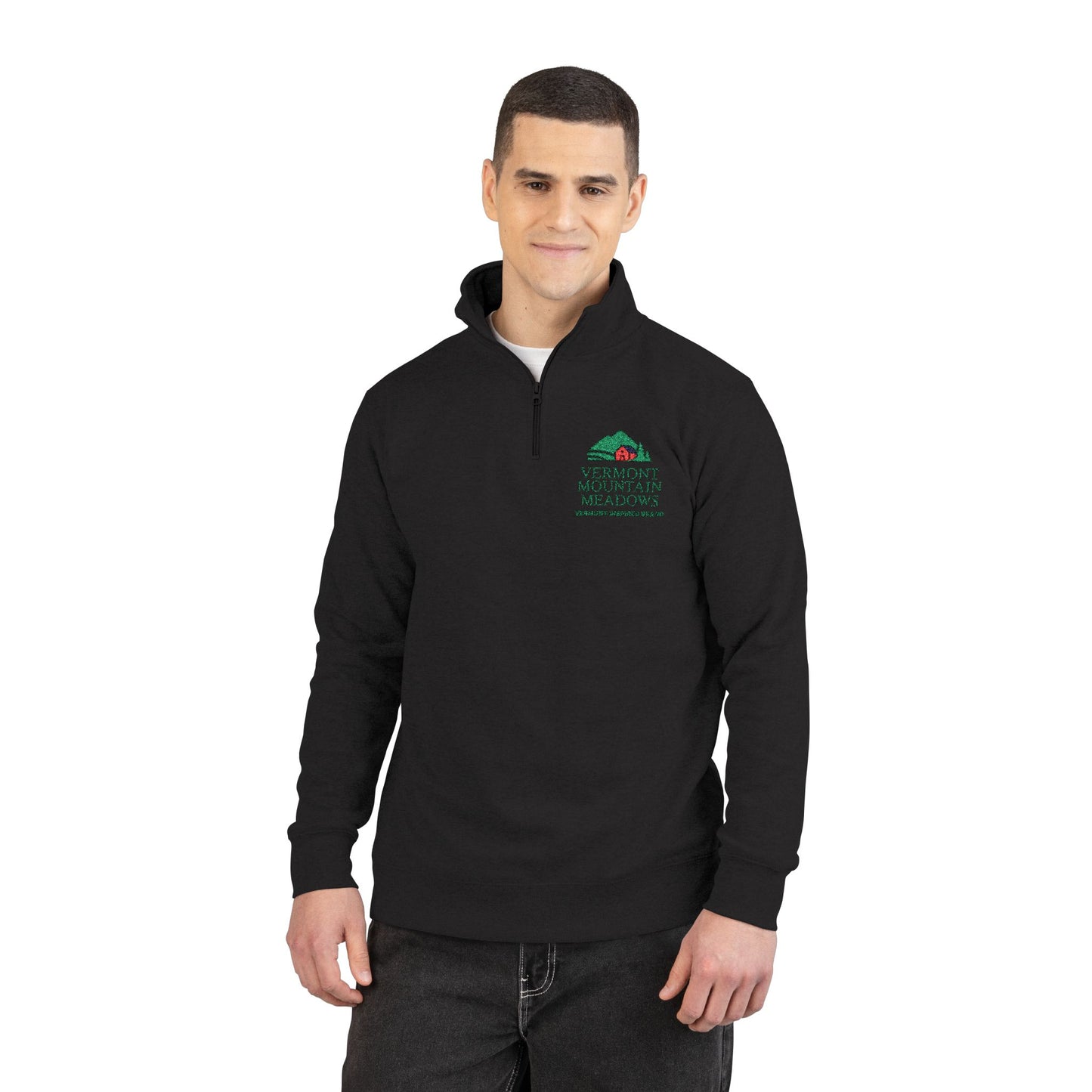 Vermont Barn & Solar Embroidered Fleece Pullover