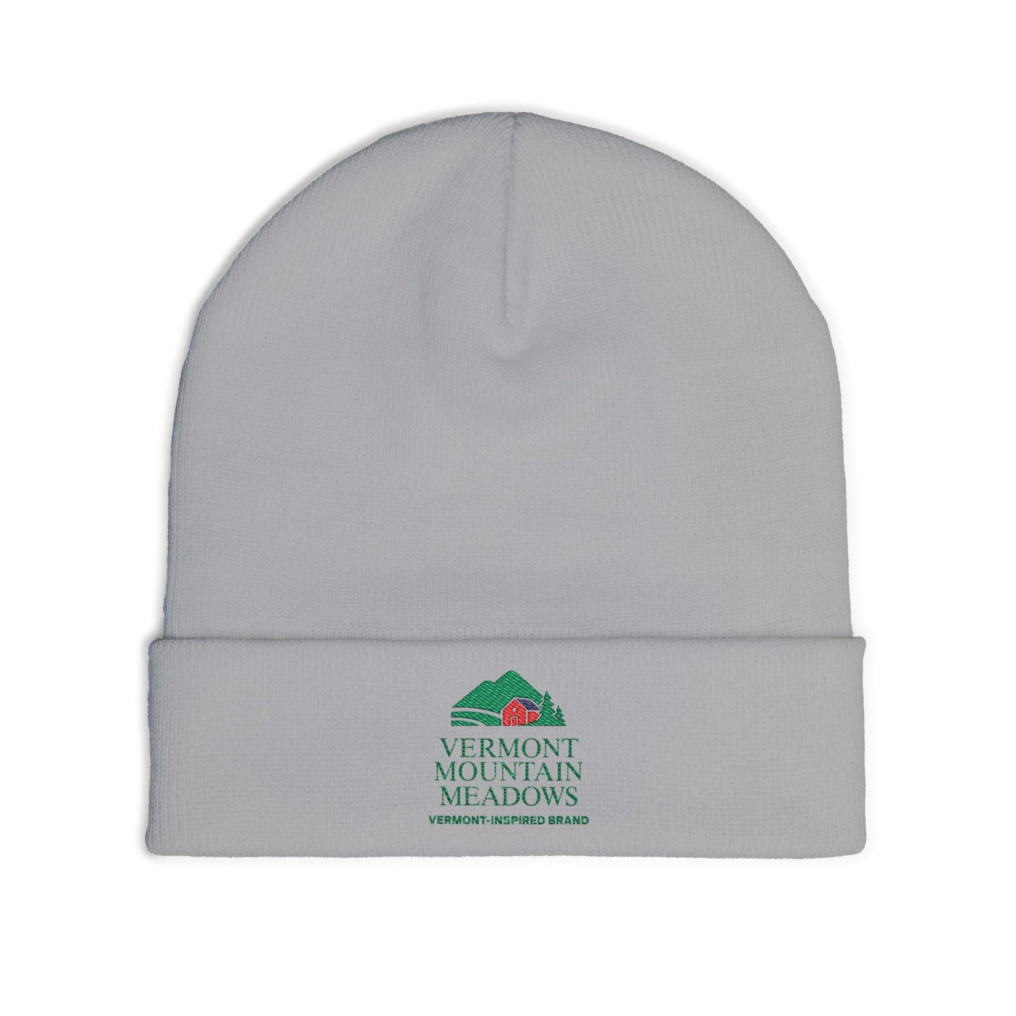 Vermont-Inspired Embroidered Knit Beanie — Winter Ski & Hiking Hat