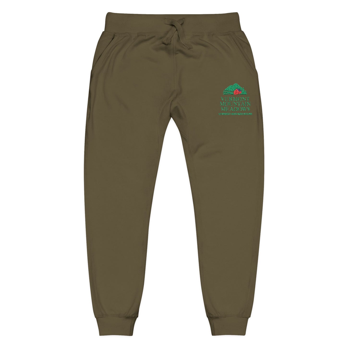 Embroidered Floral ‘Love Grows Here’ Sweatpants — Cozy Fleece Joggers