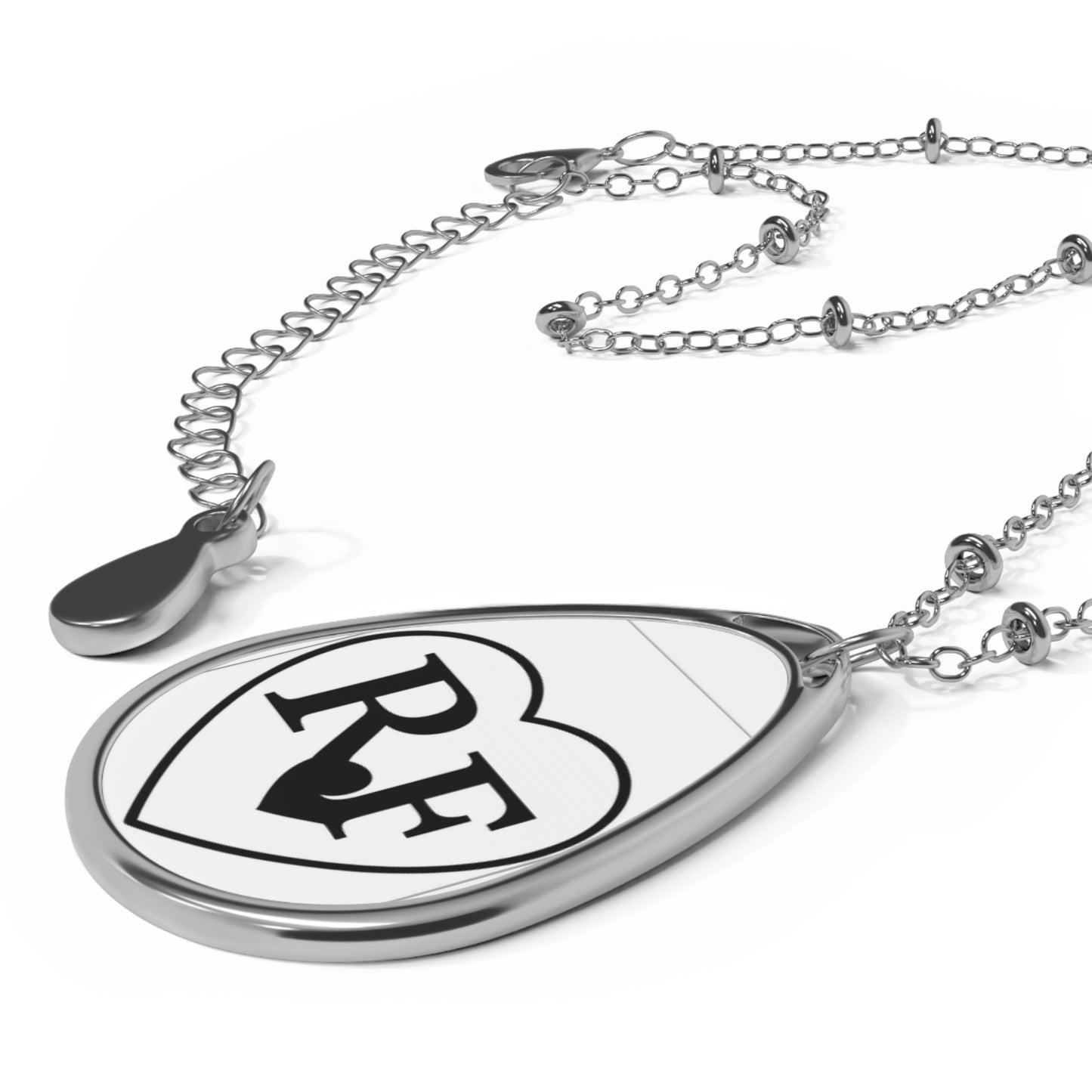 Personalized Oval Necklace — Romantic Engraved Name Pendant