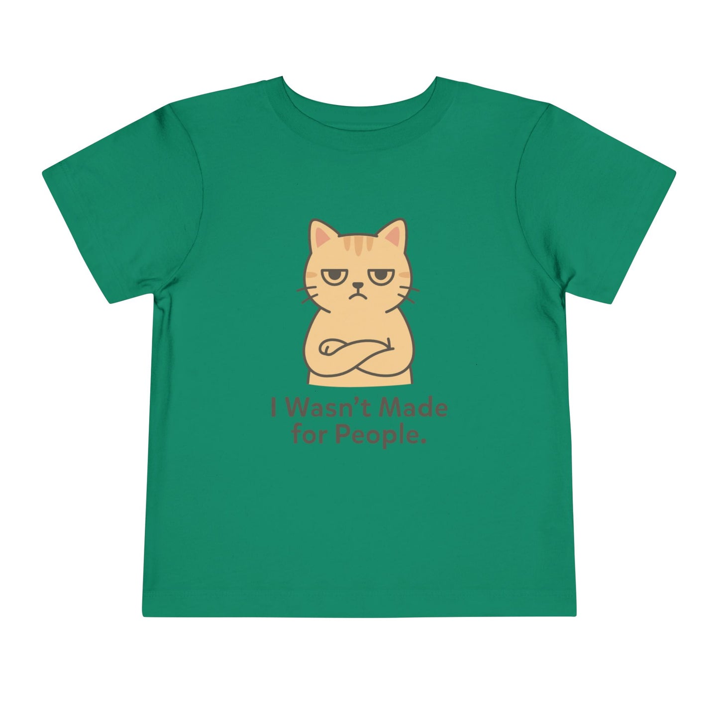 Toddler Tee — 'I Wasn't Made for People' Grumpy Cat Graphic