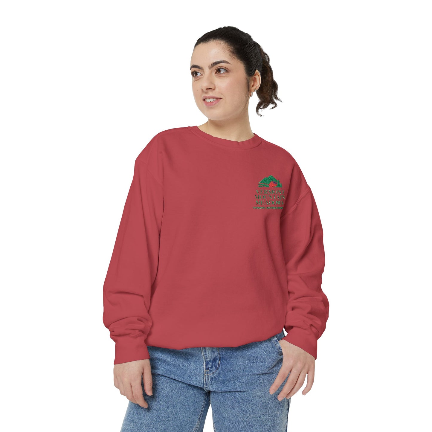 Vermont Barn & Solar Logo Sweatshirt — Vermont-Inspired Garment-Dyed Sweatshirt