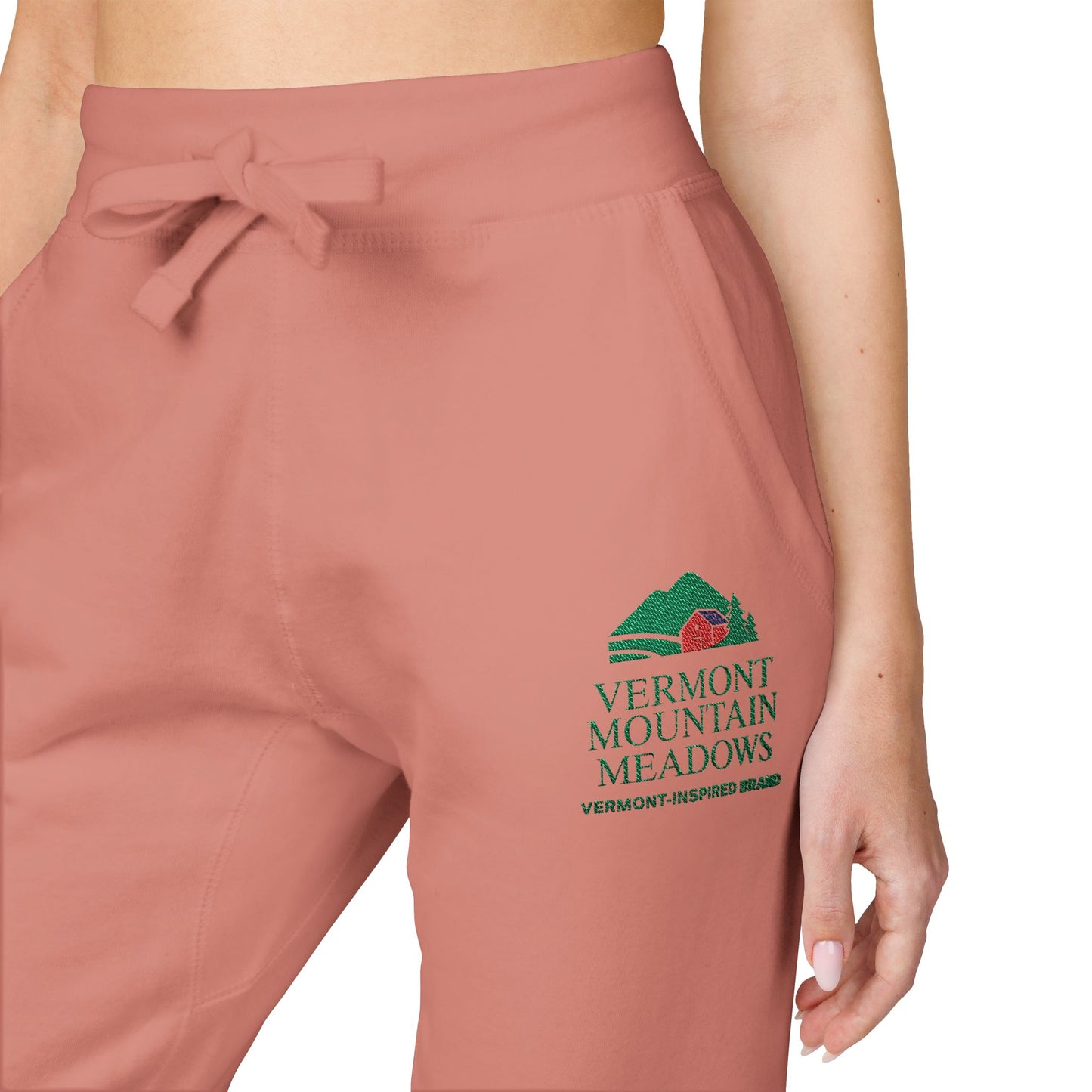 Embroidered Floral ‘Love Grows Here’ Sweatpants — Cozy Fleece Joggers