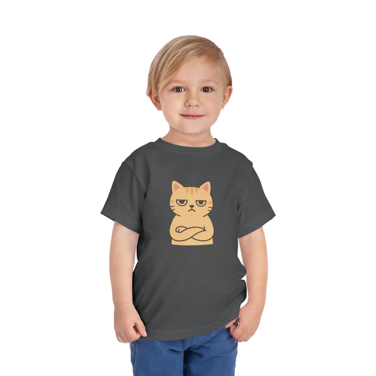 Toddler Tee — 'I Wasn't Made for People' Grumpy Cat Graphic