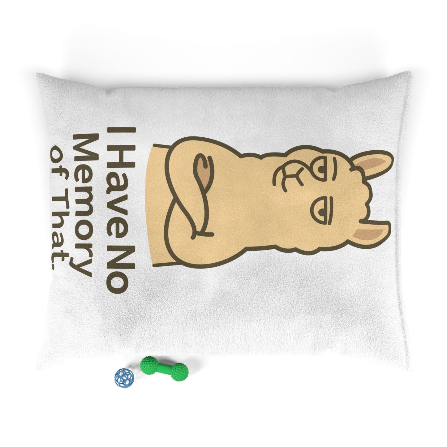 Funny Llama Pet Bed — "I Have No Memory of That" Plush Dog & Cat Pillow