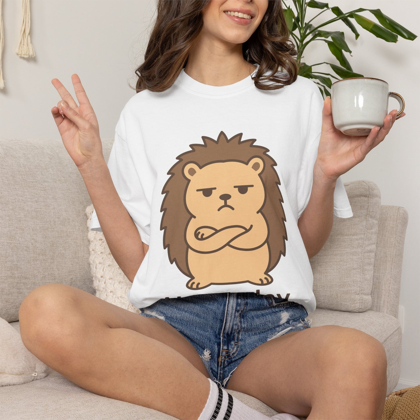 Hedgehog “Not Today, Human” T-Shirt – Funny Sarcastic Graphic Tee