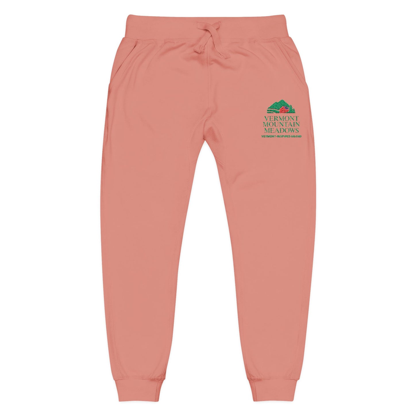 Embroidered Floral ‘Love Grows Here’ Sweatpants — Cozy Fleece Joggers
