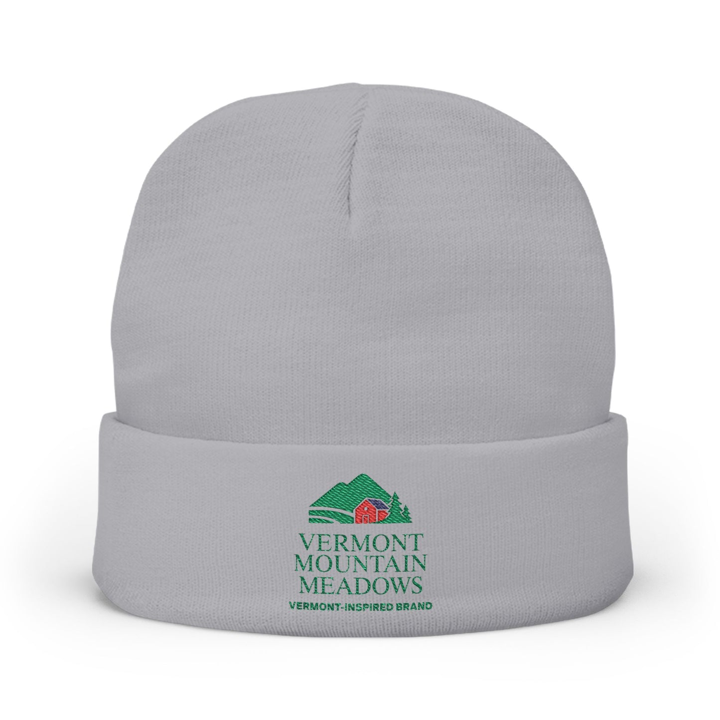 Vermont-Inspired Embroidered Knit Beanie — Winter Ski & Hiking Hat