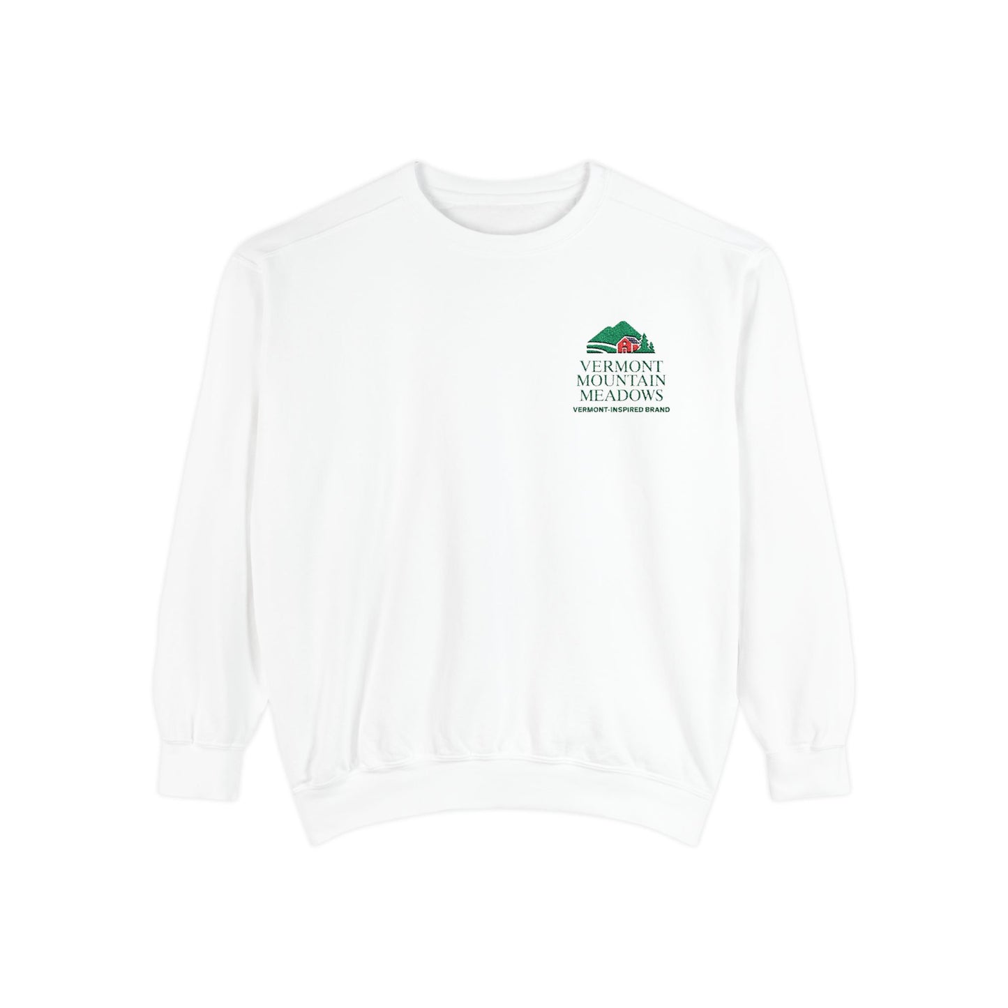 Vermont Barn & Solar Logo Sweatshirt — Vermont-Inspired Garment-Dyed Sweatshirt