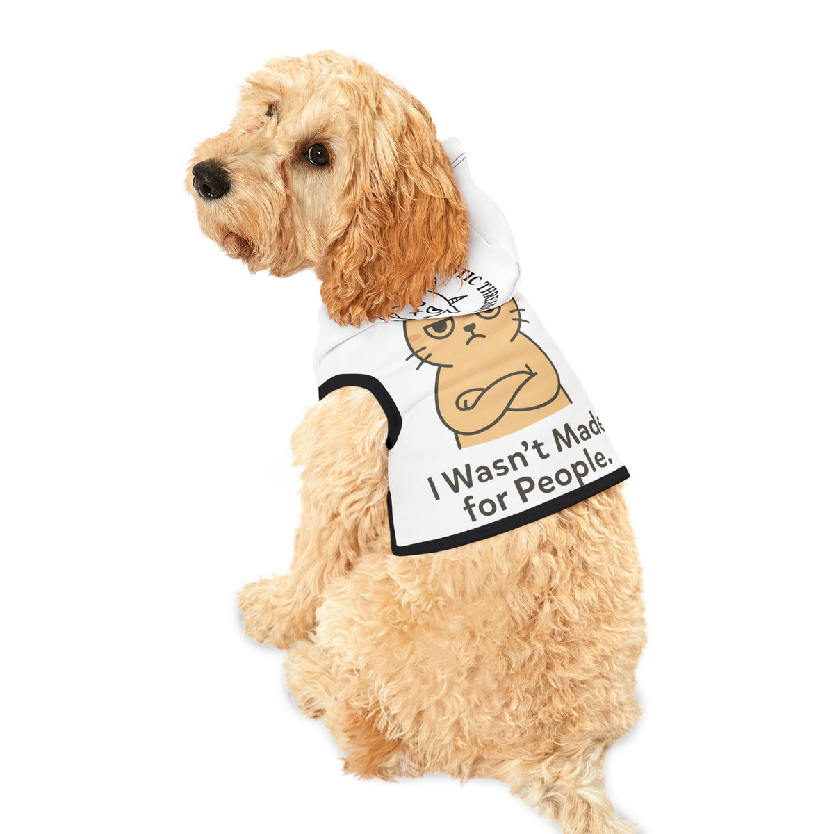Pet Hoodie — "I Wasn't Made for People" Funny Cat Graphic