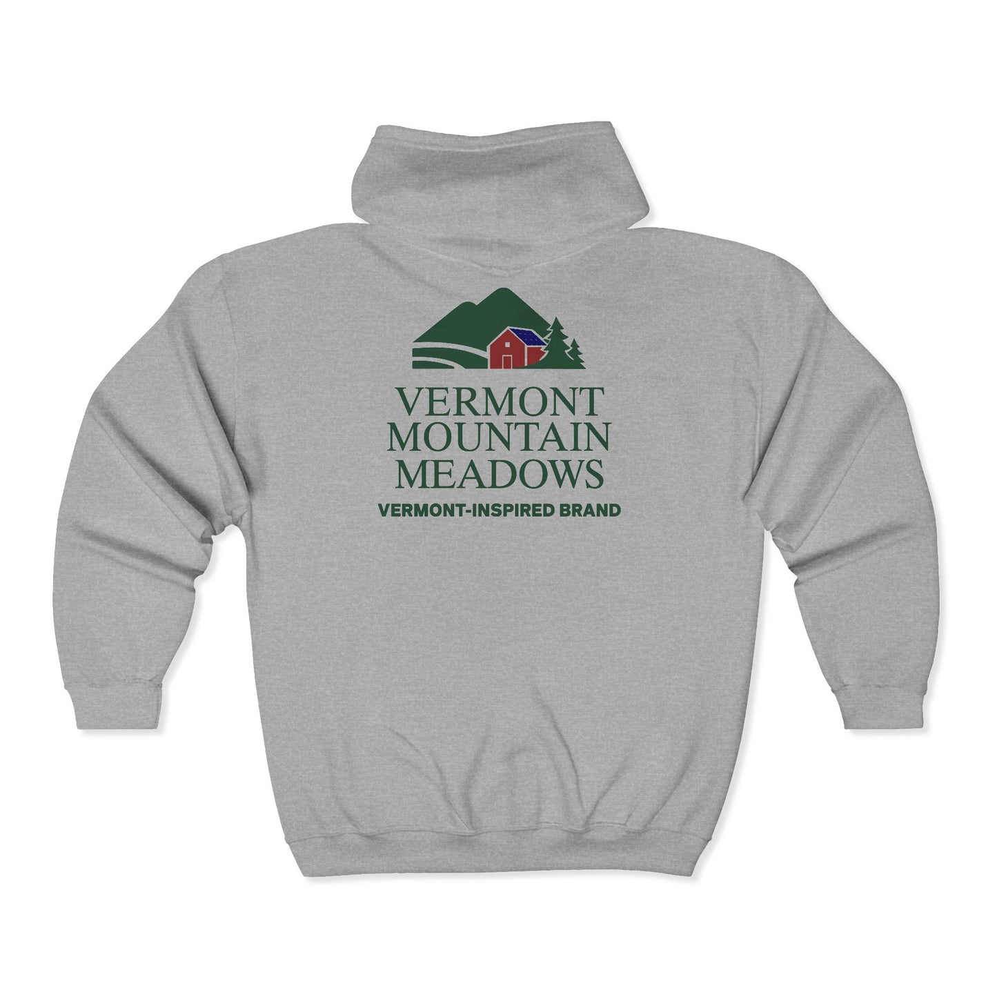 Vermont Barn & Solar Logo Hoodie — Vermont Inspired Full-Zip Sweatshirt