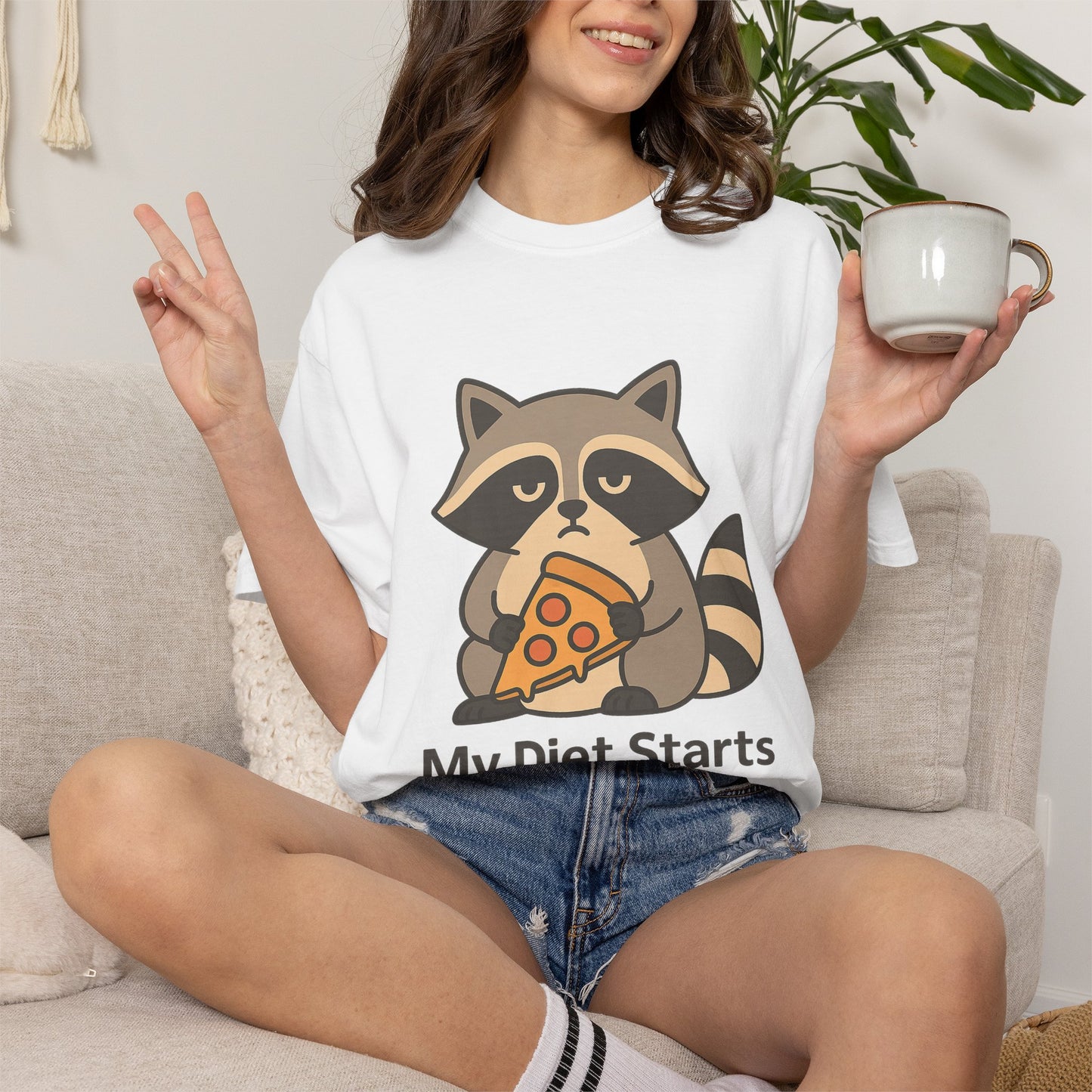 Funny Sarcastic Raccoon Diet T-Shirt