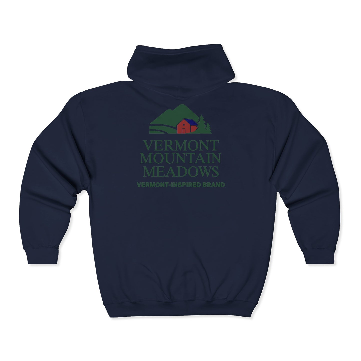 Vermont Barn & Solar Logo Hoodie — Vermont Inspired Full-Zip Sweatshirt