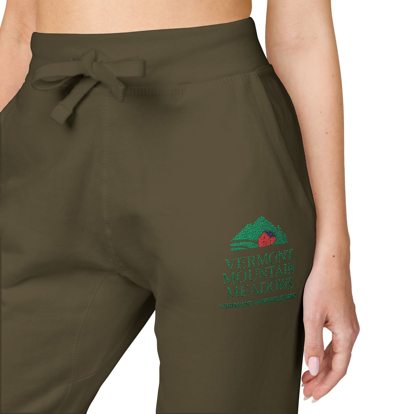 Embroidered Floral ‘Love Grows Here’ Sweatpants — Cozy Fleece Joggers