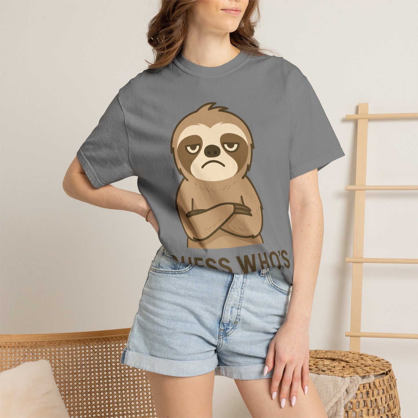 Sloth 'Guess Who's Over It' Funny Sarcastic T-Shirt