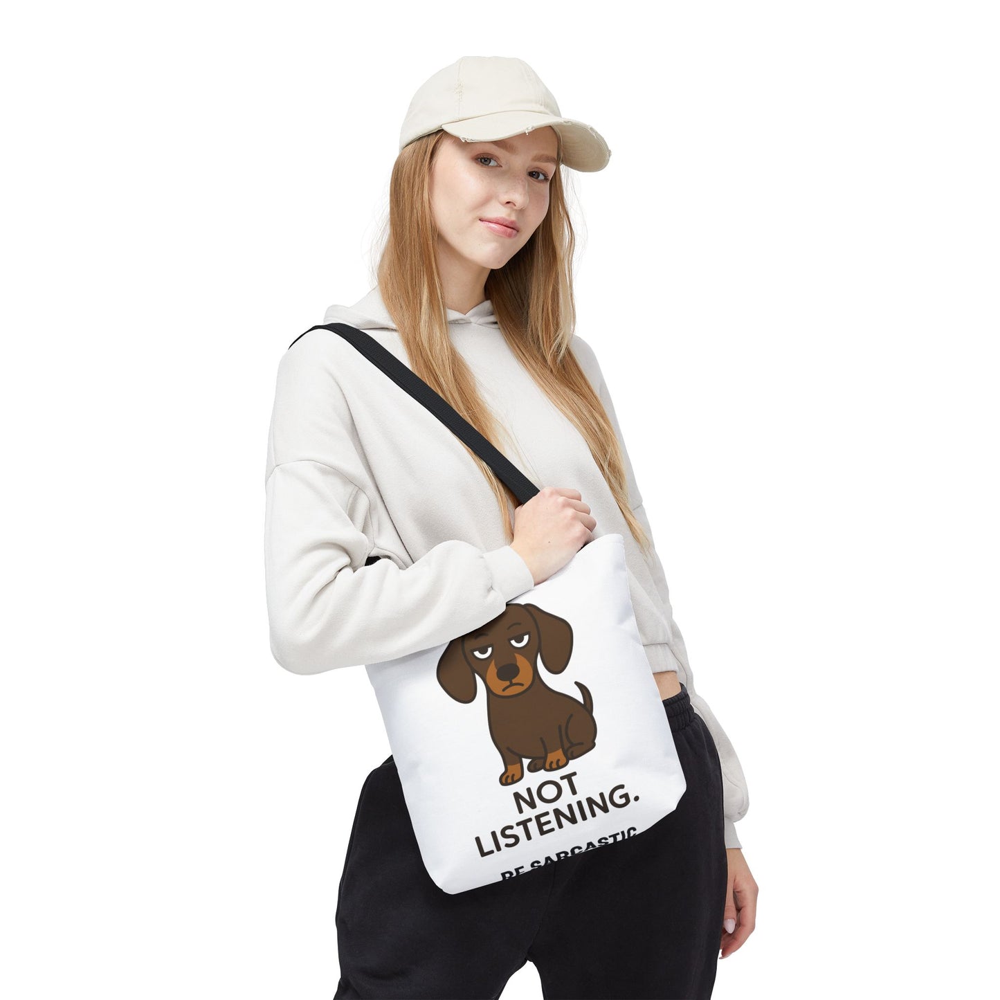 Sarcastic Wiener Dog Tote Bag – Funny Dachshund Print