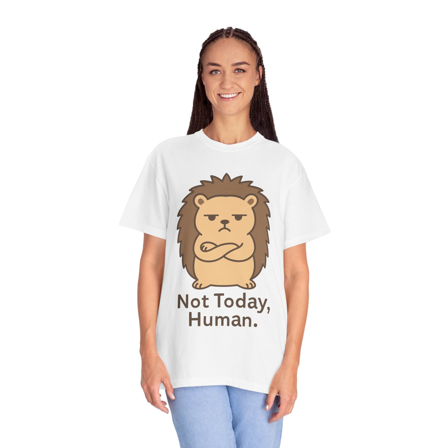 Hedgehog “Not Today, Human” T-Shirt – Funny Sarcastic Graphic Tee