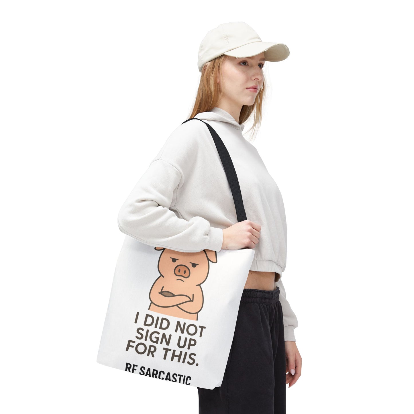 Funny Sarcastic Pig Tote Bag