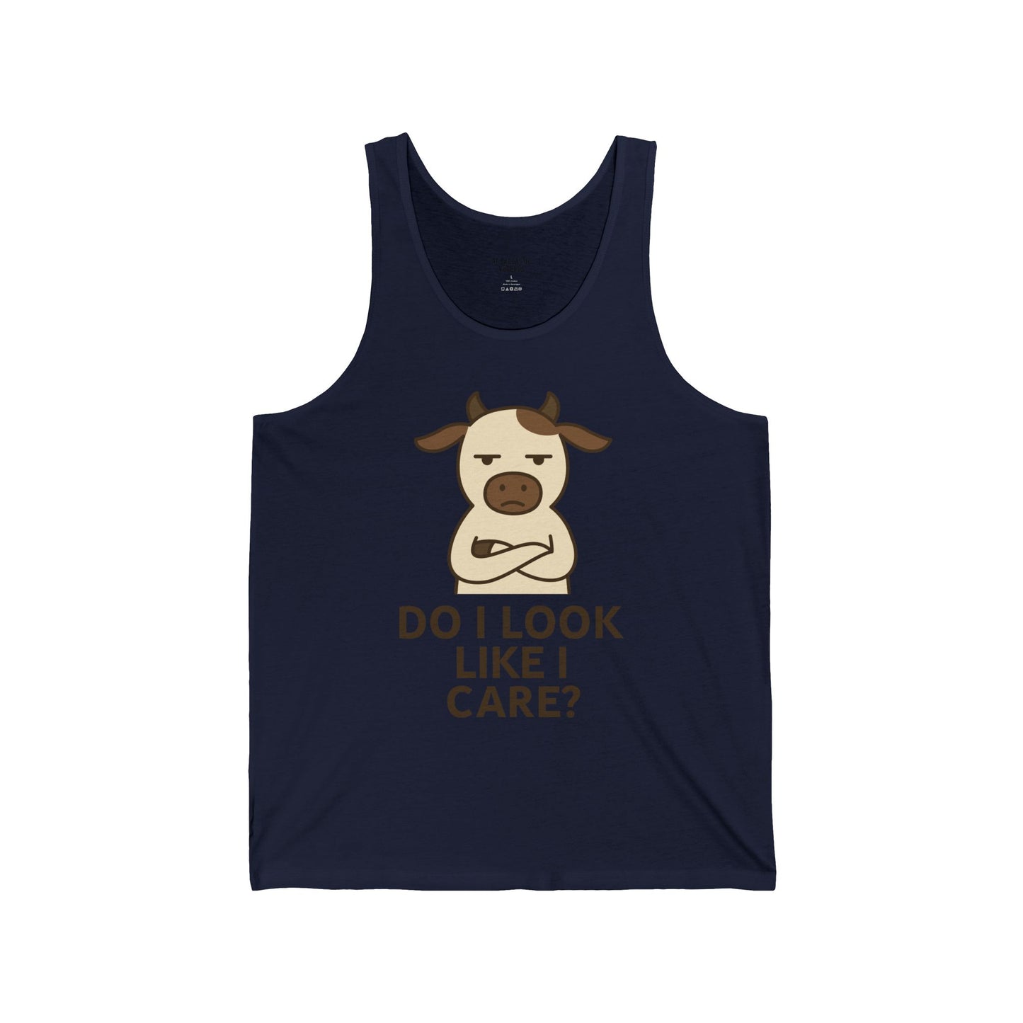 Do I Look Like I Care? Cow Tank – Funny Sarcastic Graphic Tank