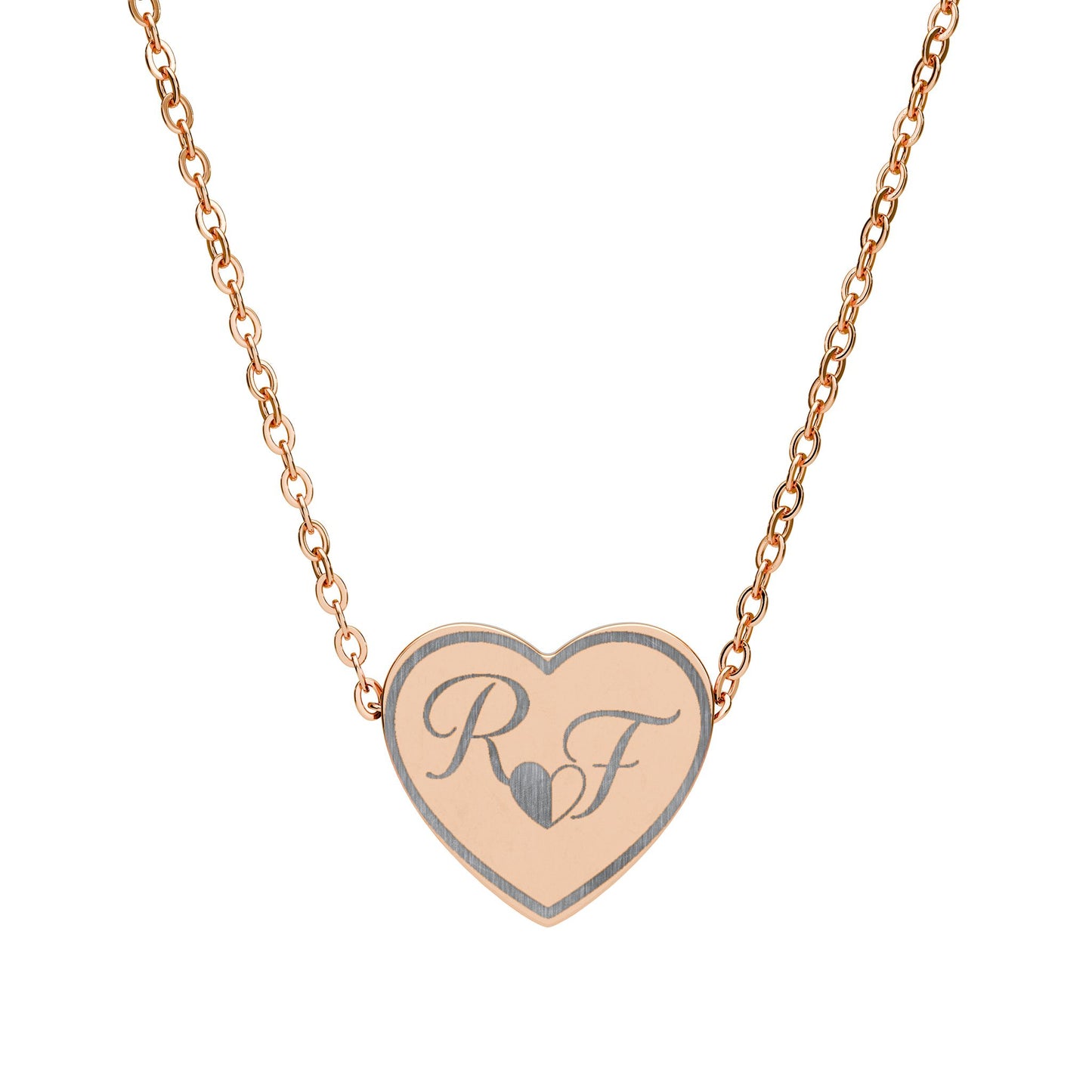 Engravable Heart Necklace — Small Heart Pendant for Lovers