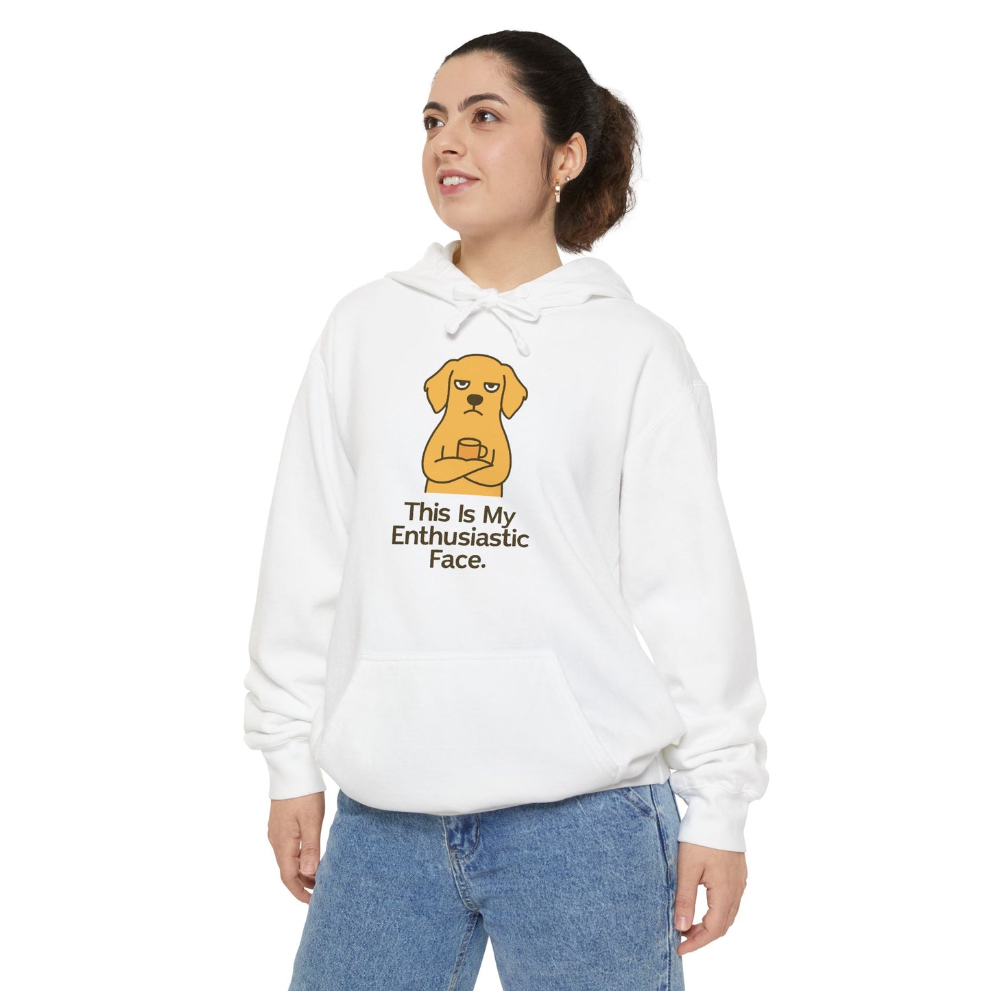 Sarcastic Dog Hoodie — "This Is My Enthusiastic Face"