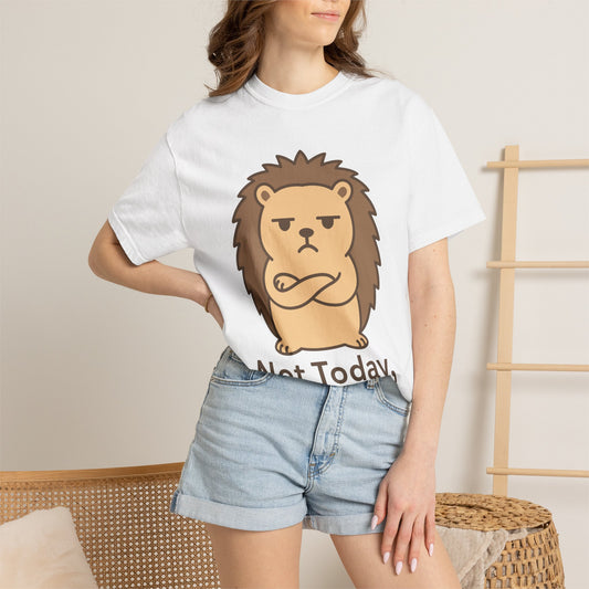 Hedgehog “Not Today, Human” T-Shirt – Funny Sarcastic Graphic Tee