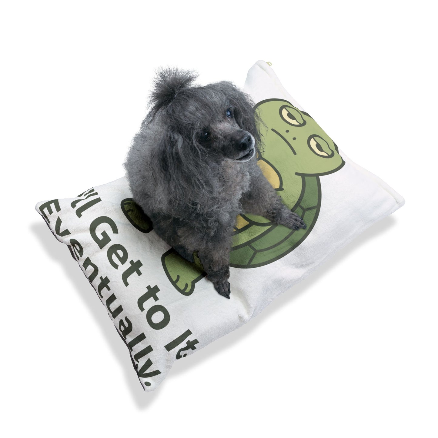 I'll Get to It Eventually Turtle Pet Bed — Funny Cute Dog & Cat Bed