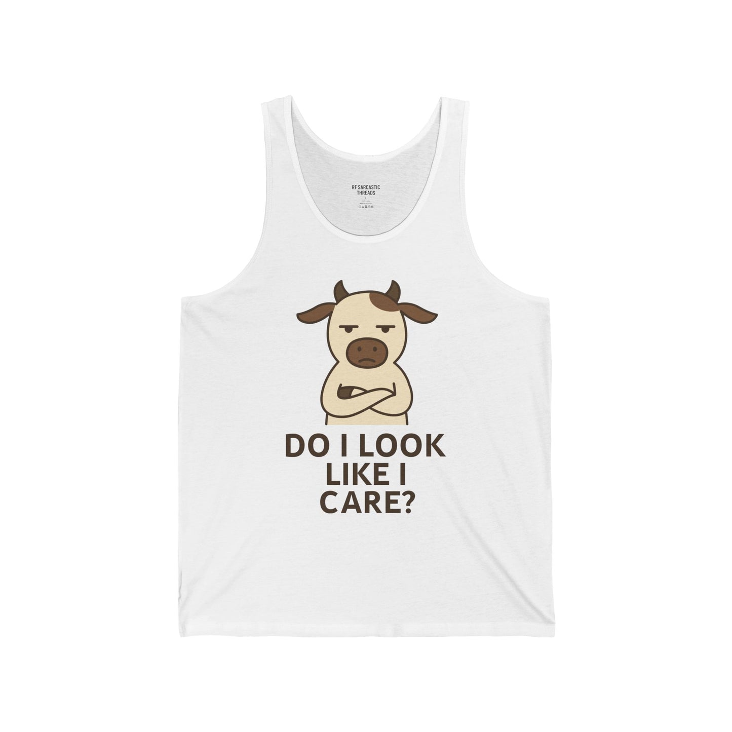 Do I Look Like I Care? Cow Tank – Funny Sarcastic Graphic Tank