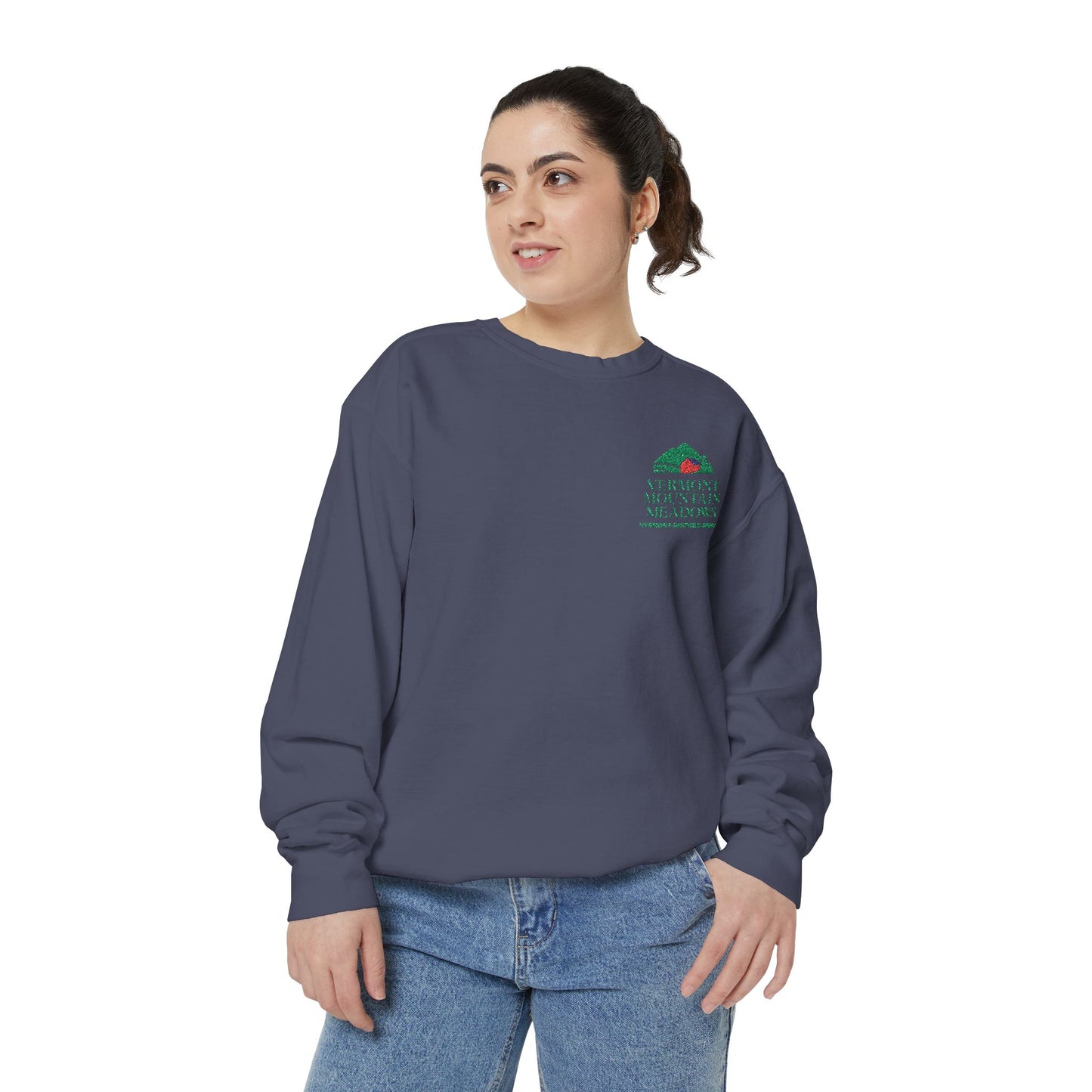 Vermont Barn & Solar Logo Sweatshirt — Vermont-Inspired Garment-Dyed Sweatshirt