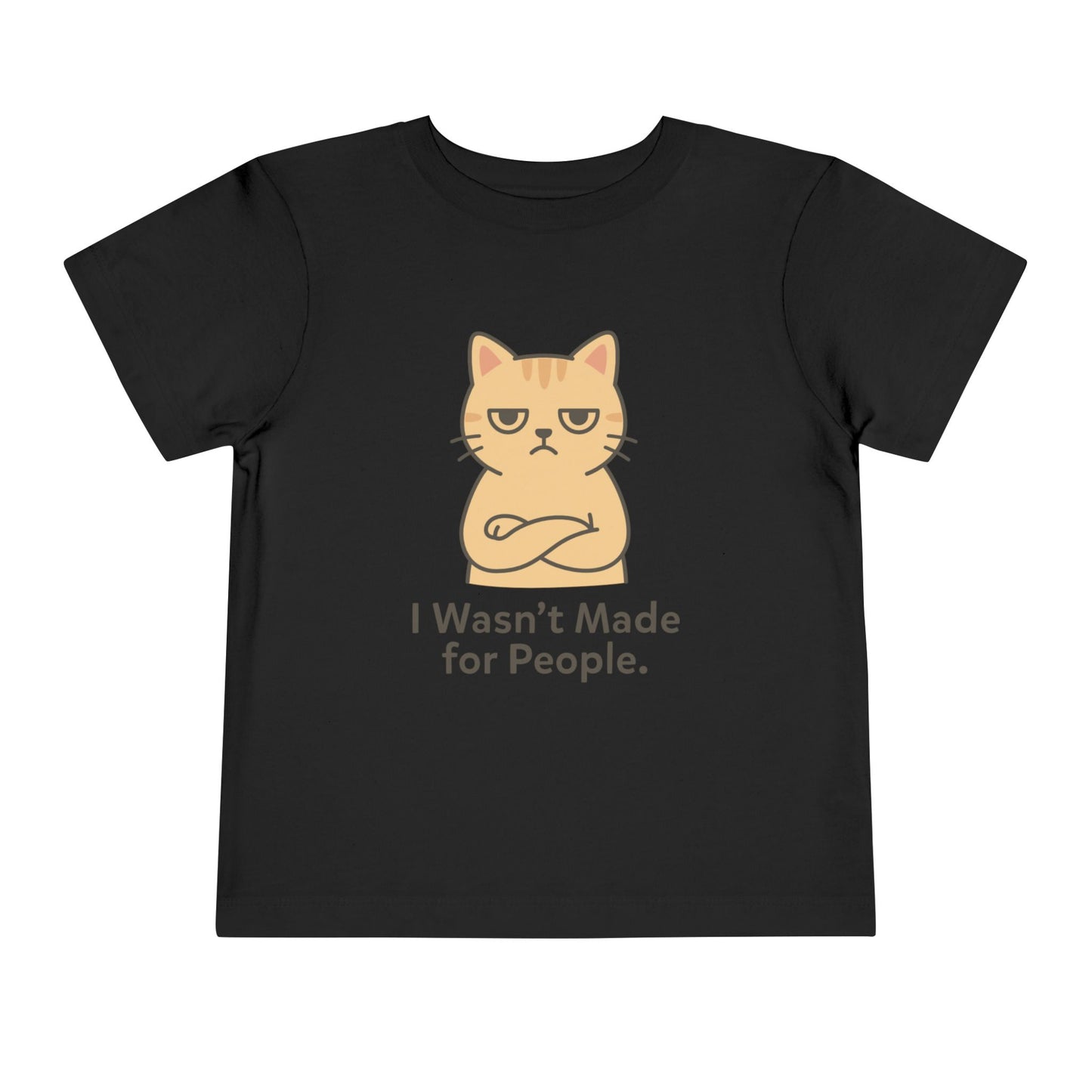 Toddler Tee — 'I Wasn't Made for People' Grumpy Cat Graphic