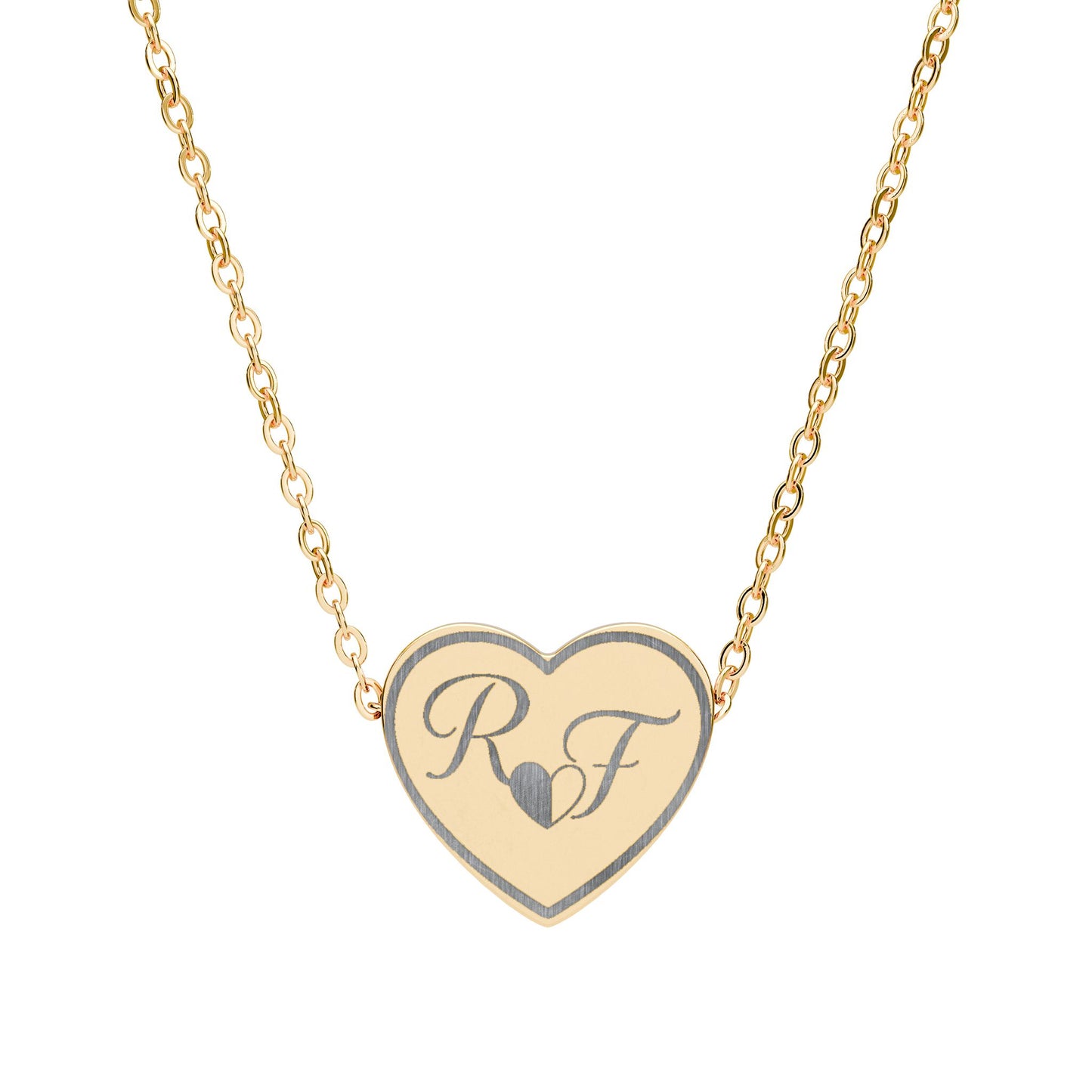 Engravable Heart Necklace — Small Heart Pendant for Lovers