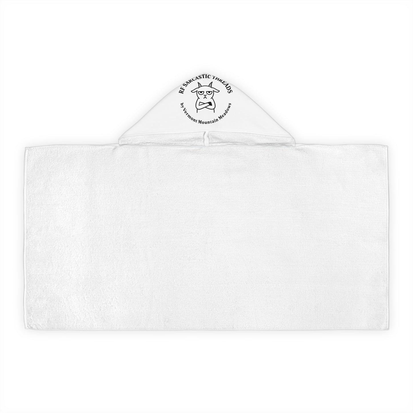 Youth Hooded Towel — Funny Sarcastic Cow "Does It Look Like I Care"
