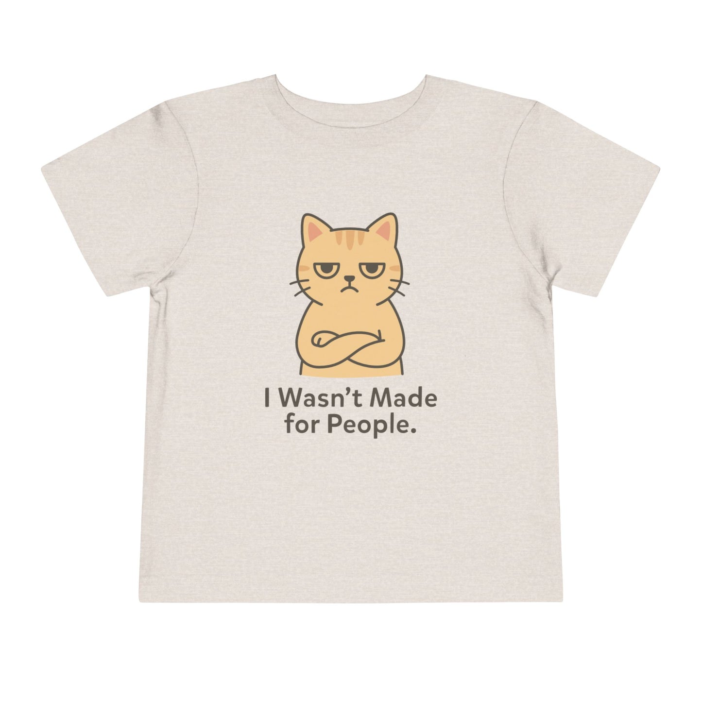 Toddler Tee — 'I Wasn't Made for People' Grumpy Cat Graphic