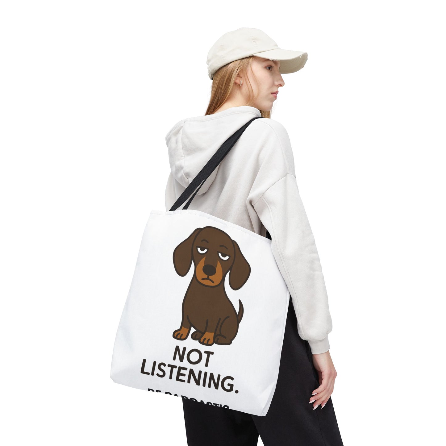 Sarcastic Wiener Dog Tote Bag – Funny Dachshund Print