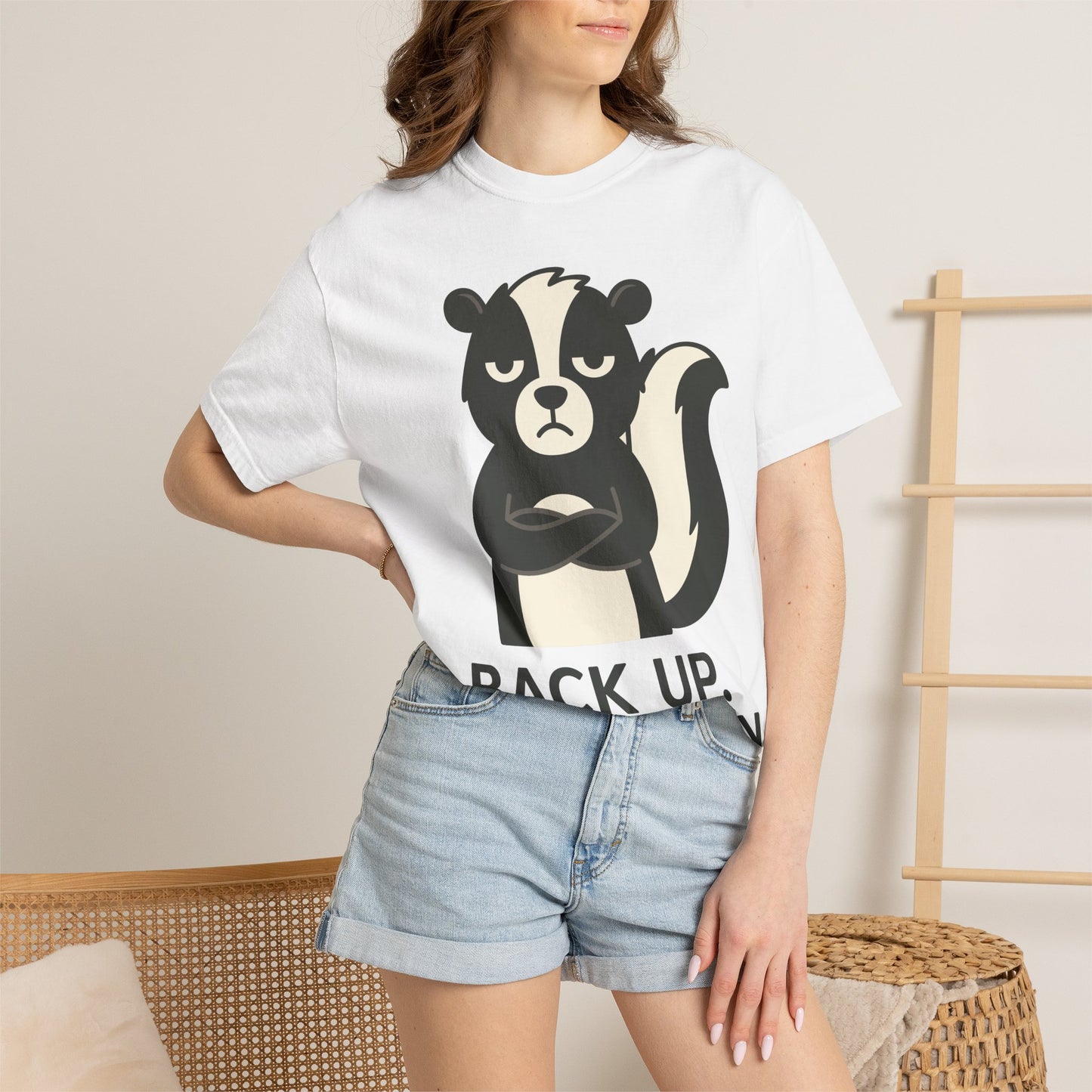 Moody Skunk T-Shirt — Funny Sarcastic "Back Up I Am Moody" Tee
