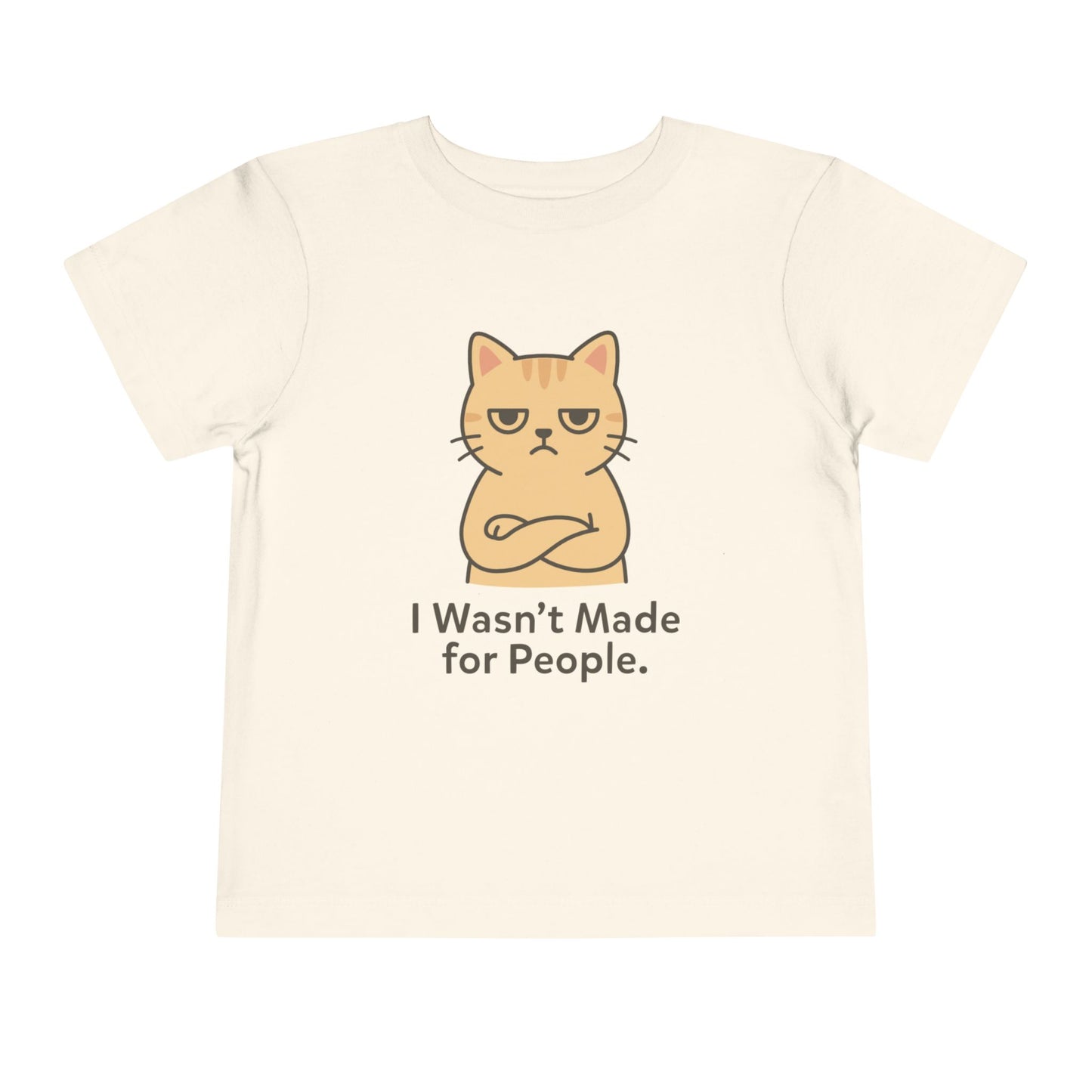Toddler Tee — 'I Wasn't Made for People' Grumpy Cat Graphic