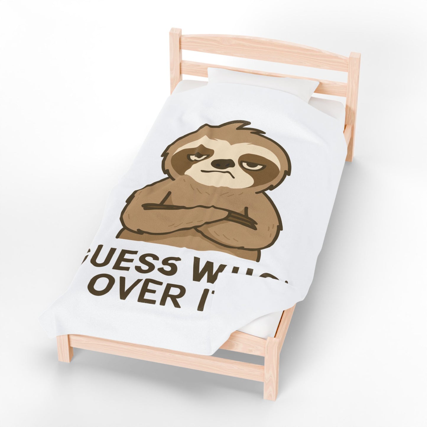 Funny Sloth Velveteen Plush Blanket